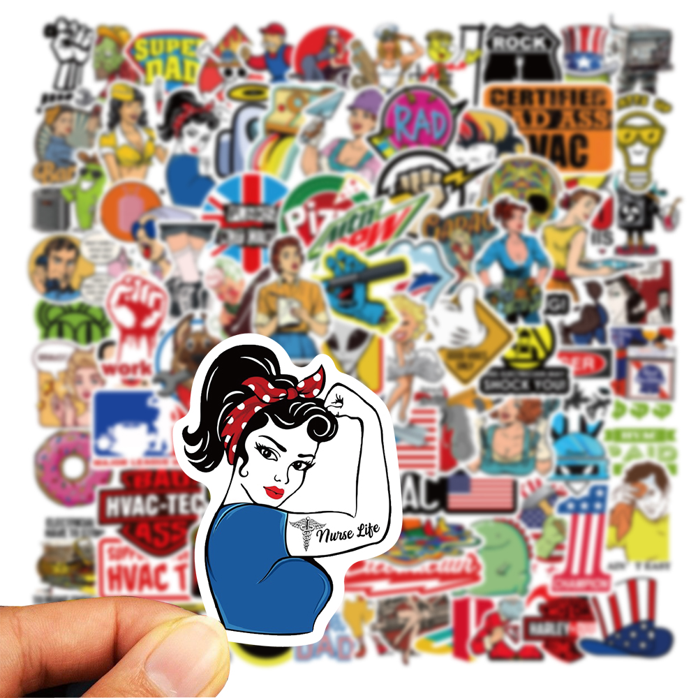 10/50/100pcs Cool Fashion Cartoon Stickers Waterproof Skateboard Motorcycle Luggage Suitcase Graffiti DIY Sticker Kid Toy от DHgate WW