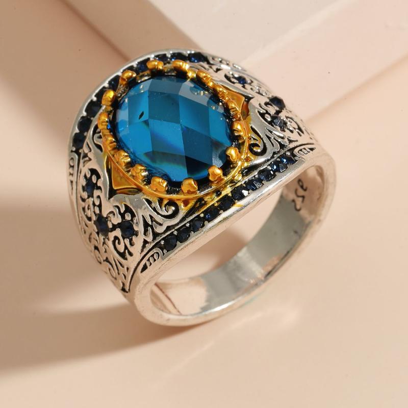 Wedding Rings Crystal Woman Aesthetic Sapphire Punk Men's Jewelry Korean Vintage Fashion Ring Girlfriend Engagement Matching To Gift
Wedding Rings Crystal Woman Aesthetic Sapphire Punk Men's Jewelry Korean Vintage Fashion Ring Girlfriend Engagement Matching To Gift
