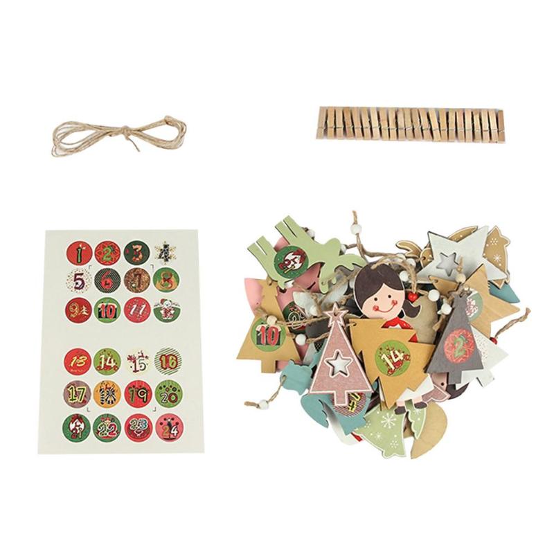 Christmas Decorations Advent Calendar Wooden Label 24 Days Countdown Reusable Clips Rope Drawstring For Par
Christmas Decorations Advent Calendar Wooden Label 24 Days Countdown Reusable Clips Rope Drawstring For Par