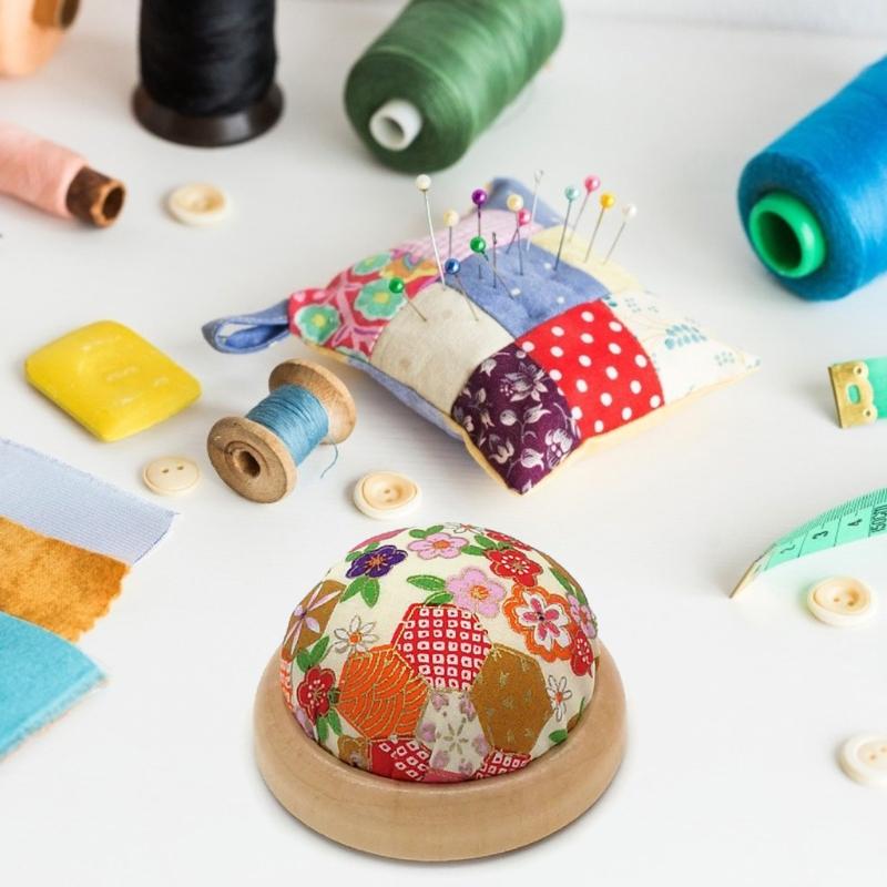 Lovely Ball Shaped Needle Pin Cushion Holder Pincushion Stitch Needlework Mat 896B Sewing Notions & Tools