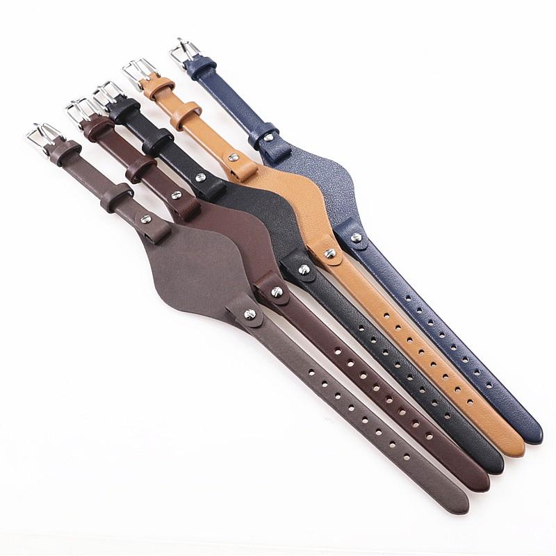 8mm Watch Band Genuine Leather Strap Women Wristband For Es3077 2830 3262 3060 4176 4119 4026 4340 Small Bracelet Bands