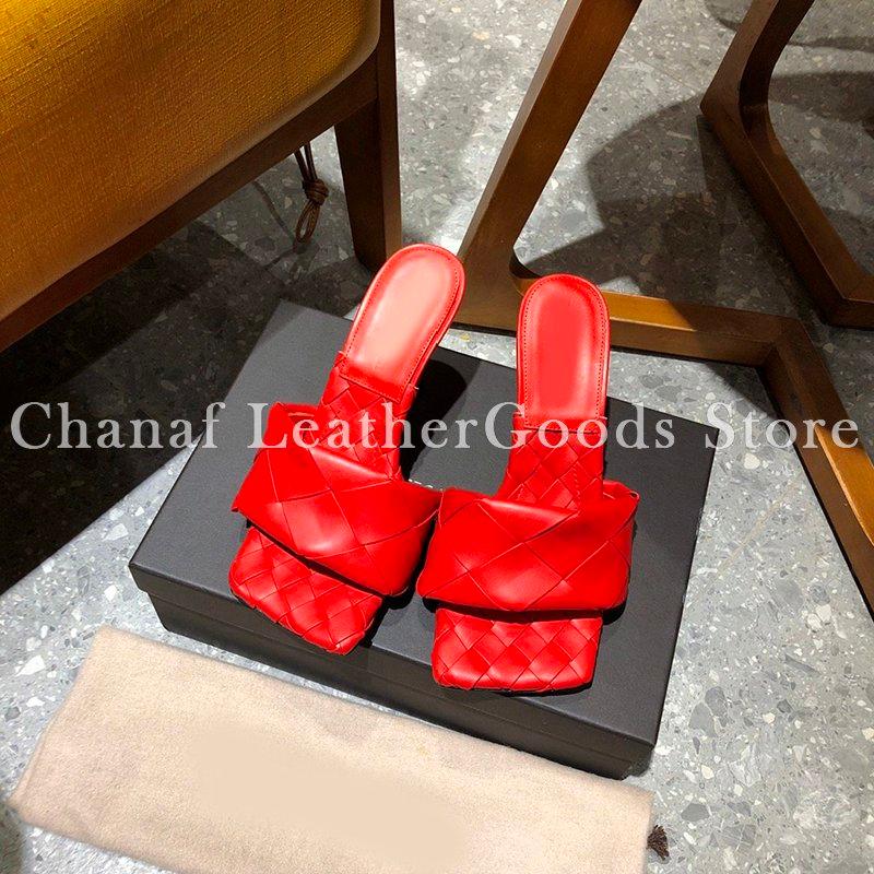 Sandals 2021 Summer Designers Weave Square Toe Slippers Heels High Quality Strange Style Gladiator Women Sandal Slides Shoes Red, Beige
Sandals 2021 Summer Designers Weave Square Toe Slippers Heels High Quality Strange Style Gladiator Women Sandal Slides Shoes Red, Beige