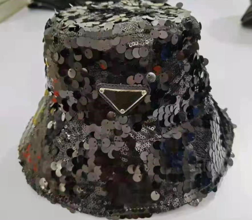New Arrival Sequins Bucket Hats For Men and Women Good Quality Designer Women Metal Triangle Sun Hat Fisherman Caps Accessories Gifts Drop ship, Blue;gray
New Arrival Sequins Bucket Hats For Men and Women Good Quality Designer Women Metal Triangle Sun Hat Fisherman Caps Accessories Gifts Drop ship, Blue;gray