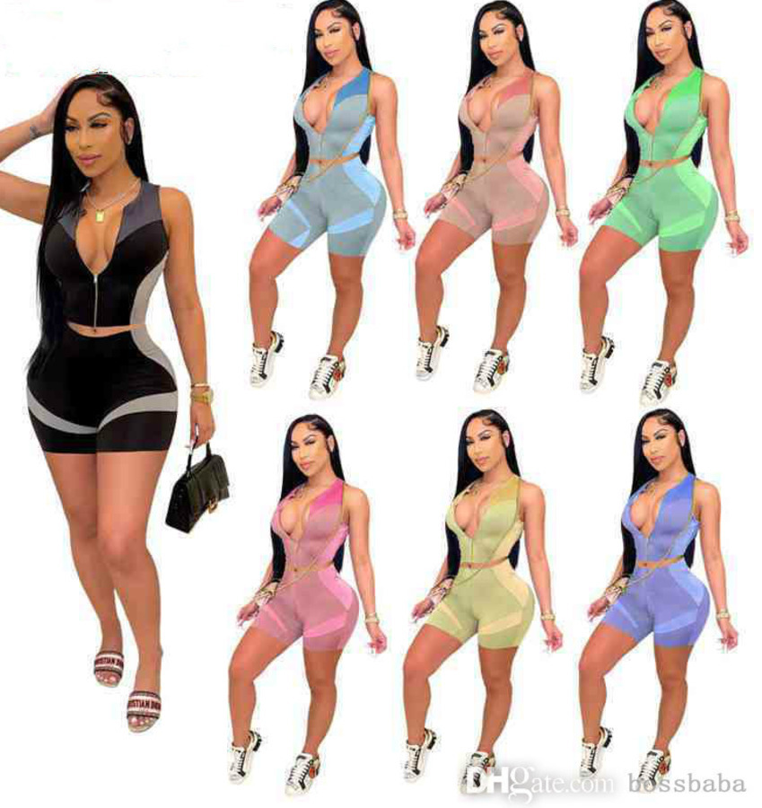Summer Women Sexy Shorts Set Tracksuits Two Pieces Outfits Sling Shorts Jogger Suits Tank Top + shorts Solid Color Sweatsuit, S2830;mix colors or remarks
Summer Women Sexy Shorts Set Tracksuits Two Pieces Outfits Sling Shorts Jogger Suits Tank Top + shorts Solid Color Sweatsuit, S2830;mix colors or remarks