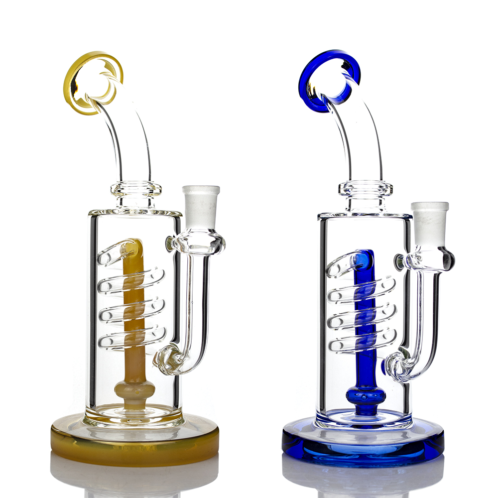 10 inch Glass bong Hookah "The Typhoon" Spiral Coil Water Pipe showerhead Perc Recycler Dab Oil Rigs With Quartz Banger
10 inch Glass bong Hookah "The Typhoon" Spiral Coil Water Pipe showerhead Perc Recycler Dab Oil Rigs With Quartz Banger