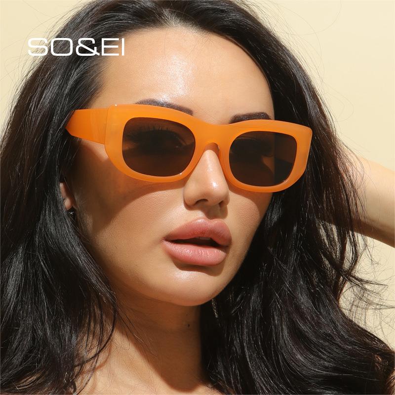 SO&EI Fashion Square Women Sunglasses Retro Jelly Color Eyewear Trending Men Cat Eye Wide Legs Sun Glasses Shades UV400, White;black
SO&EI Fashion Square Women Sunglasses Retro Jelly Color Eyewear Trending Men Cat Eye Wide Legs Sun Glasses Shades UV400, White;black