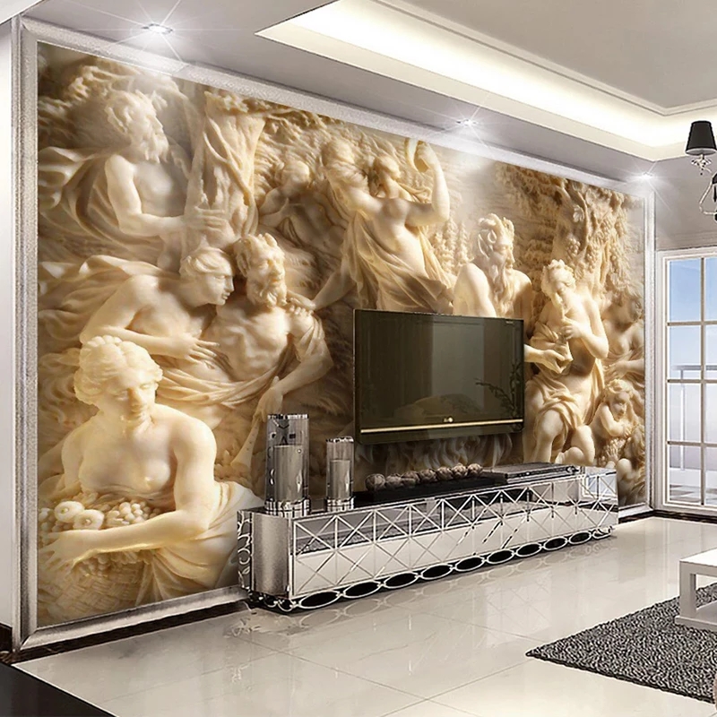 Custom Photo Wall European Character Statue 3D Stereoscopic Hotel Living Room Bedroom Wall Decor Mural Wallpaper