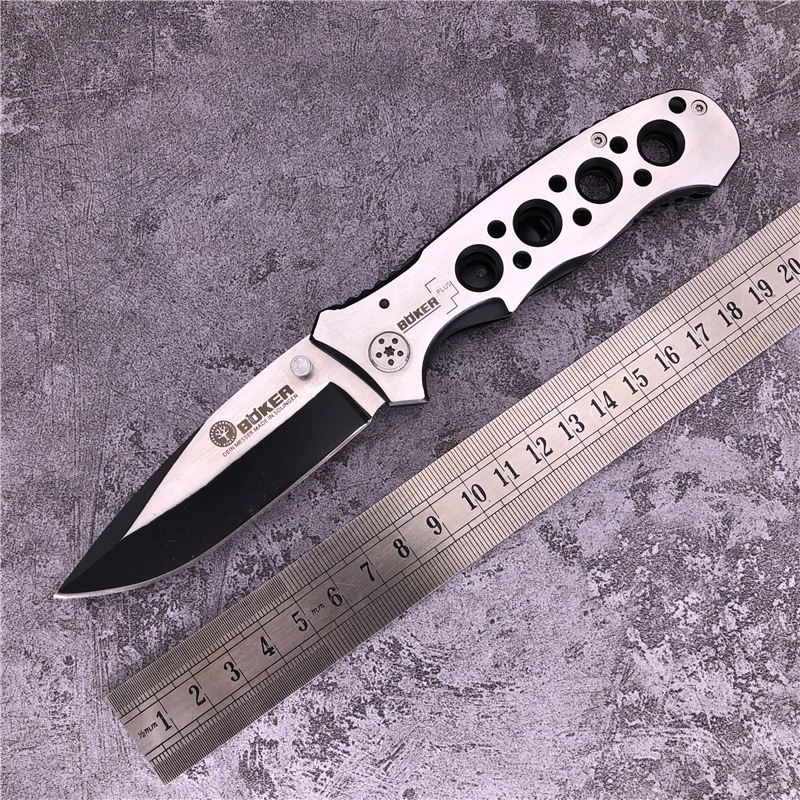 Boker 083BS Cost-effective version pocket folding knife 440C Blade Steel handle Camping Outdoor EDC tools
Boker 083BS Cost-effective version pocket folding knife 440C Blade Steel handle Camping Outdoor EDC tools