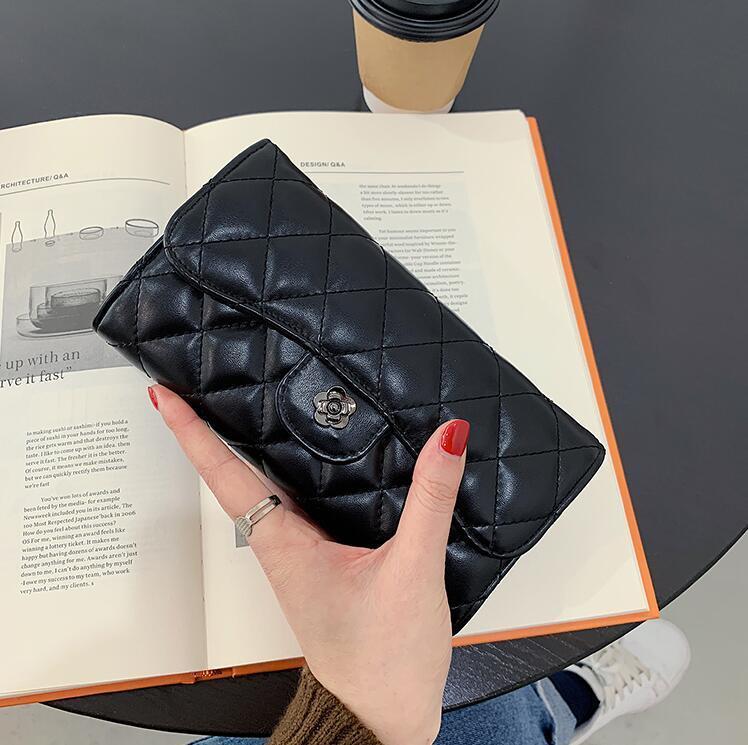 Factory Wholesale Women Handbag Elegant Atmospheric Plaid Long Wallet Folding M…