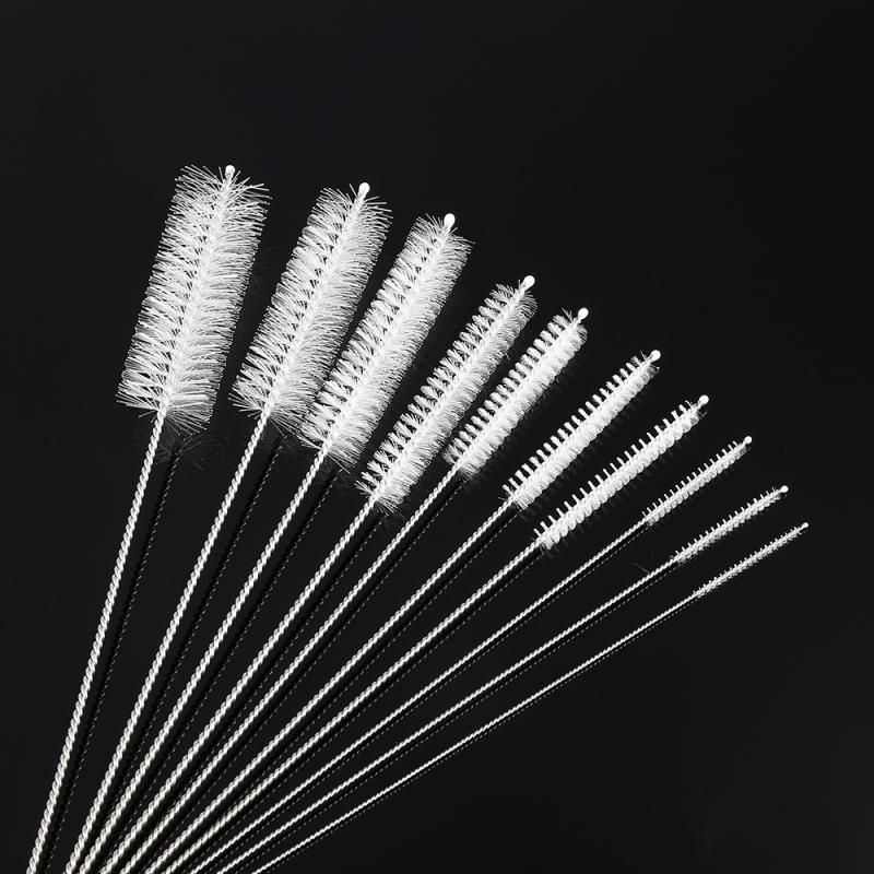 10PCS Nylon Brushes Tube Straw Set For Drinking Straws Glasses Keyboards Jewelry Cleaning Brushes Clean Brush Tools
