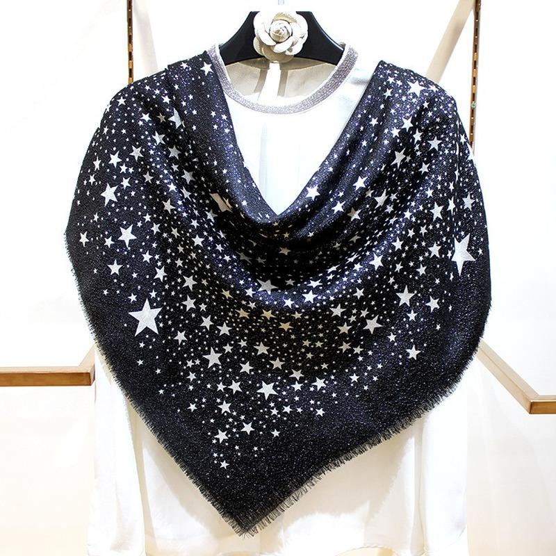 Scarves High-end Elegant Women's Fashion Star Silver Thread Design Quality Cashmere Delicate Beard Edge Soft Warm Square Scarf Shawl, Blue;gray
Scarves High-end Elegant Women's Fashion Star Silver Thread Design Quality Cashmere Delicate Beard Edge Soft Warm Square Scarf Shawl, Blue;gray