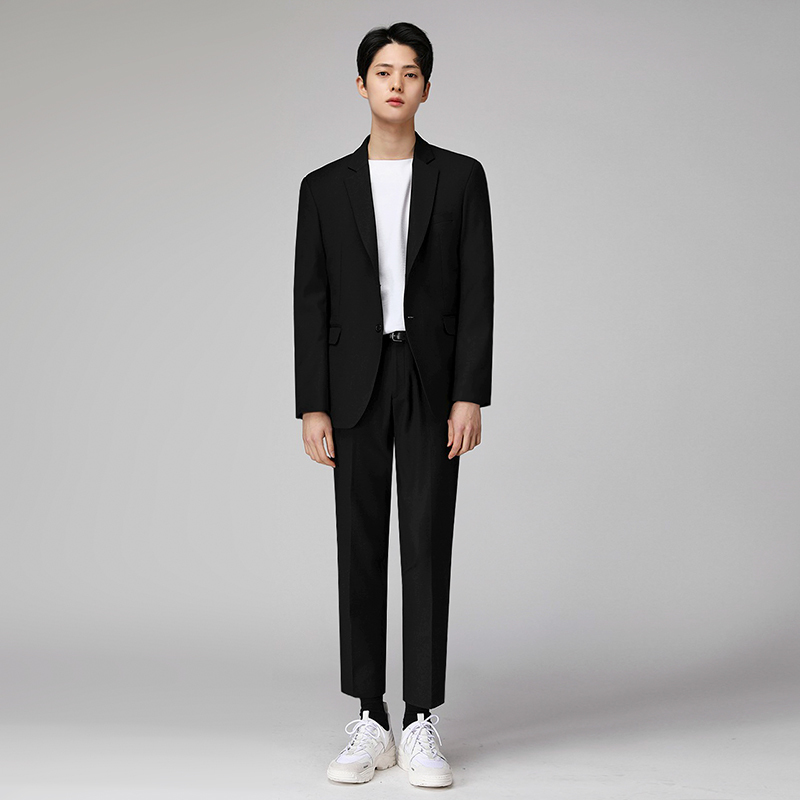 IEFB men's suit British style casual Blazer Jacket Korean fashion slim formal coat single breasted handsome black clothes 9Y4257 210524