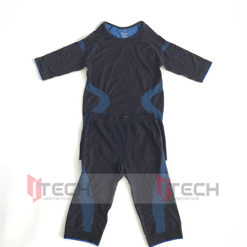 black blue ems vest electrostimulation miha bodytec ems training anzug ems training suit xs,s,m,l,xl