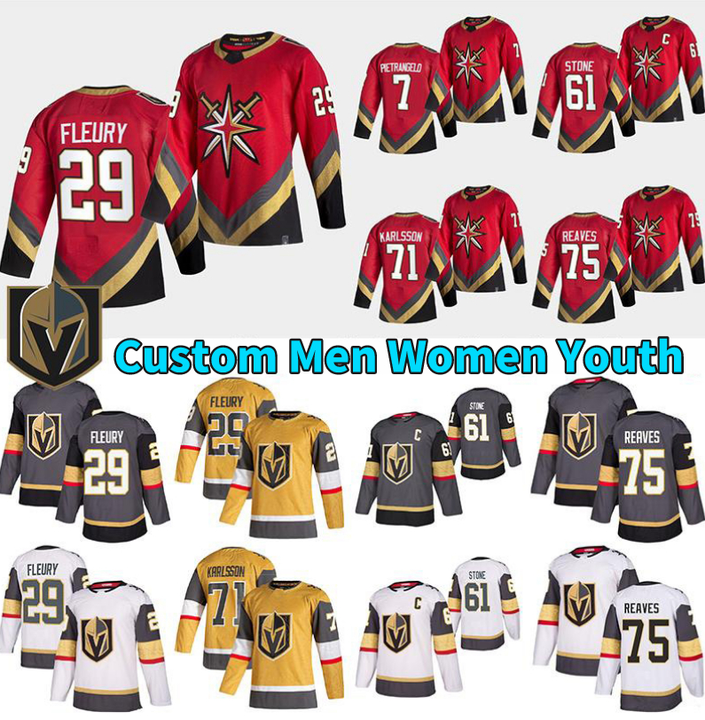 Custom Vegas Golden Knights Jersey Mark Stone William Karlsson Alex Pietrangelo Chandler Stephenson Jack Eichel Marc-Andre Fleury Max Pacior, Black;red
Custom Vegas Golden Knights Jersey Mark Stone William Karlsson Alex Pietrangelo Chandler Stephenson Jack Eichel Marc-Andre Fleury Max Pacior, Black;red