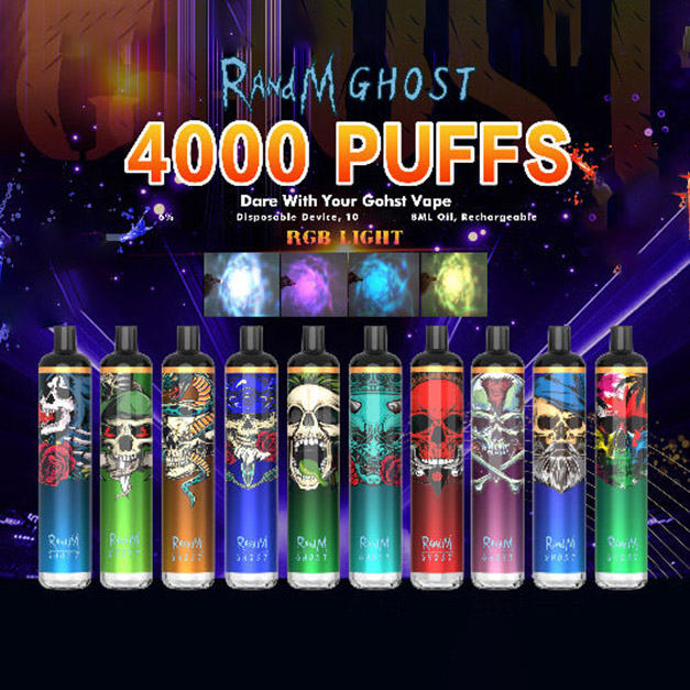 RandM Ghost 4000 Puffs E Cigarette Disposable Vape Pen 8ml Pod Device 6% With RGB Light At Bottom Rechargeable Battery 10 Colors 100% Original
RandM Ghost 4000 Puffs E Cigarette Disposable Vape Pen 8ml Pod Device 6% With RGB Light At Bottom Rechargeable Battery 10 Colors 100% Original