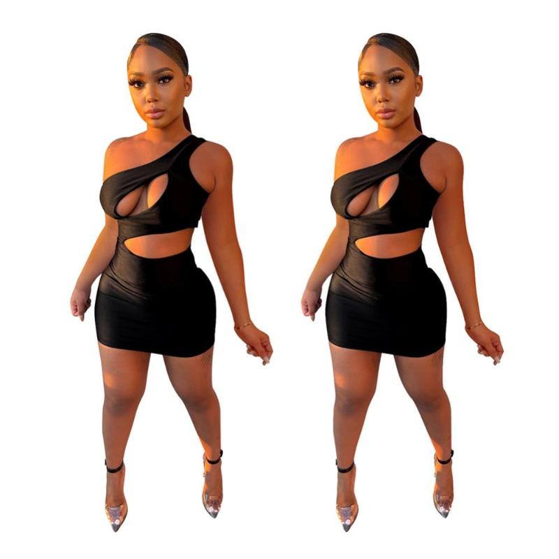Casual Dresses Black Color One Shoulder Sleeveless Cut Out Dress Women Sexy Night Party Club Hollow Step Skinny Mini, Black;gray
Casual Dresses Black Color One Shoulder Sleeveless Cut Out Dress Women Sexy Night Party Club Hollow Step Skinny Mini, Black;gray