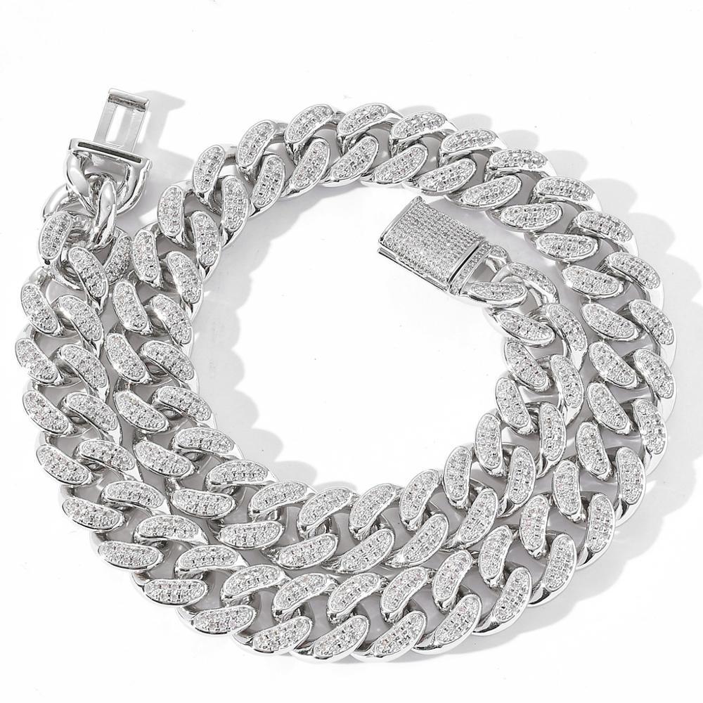 Bling Iced Out Cuban Chain 16-24 15mm AAA Cubic Zirconia Necklace For Men Gifts Fashion Hip Hop CZ Necklaces Jewelry X0509
Bling Iced Out Cuban Chain 16-24 15mm AAA Cubic Zirconia Necklace For Men Gifts Fashion Hip Hop CZ Necklaces Jewelry X0509