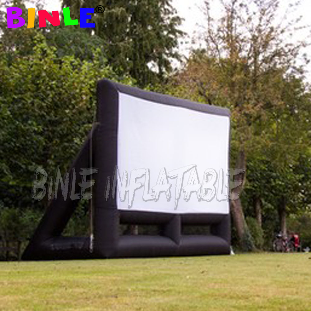 Small Inflatable Projection Movie Screen outdoor mini TV projector air cinema Balloon with airblown for kids home party equipment