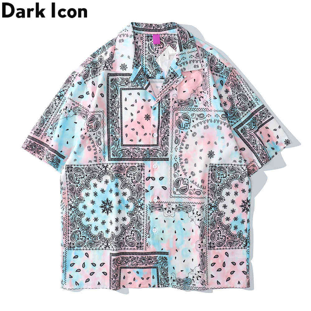 Tie Dye Bandana Polo Shirt Men Street Fashion Hawaiian Shirts Light Weight Material Holiday Beach Men's Shirt 210603
Tie Dye Bandana Polo Shirt Men Street Fashion Hawaiian Shirts Light Weight Material Holiday Beach Men's Shirt 210603