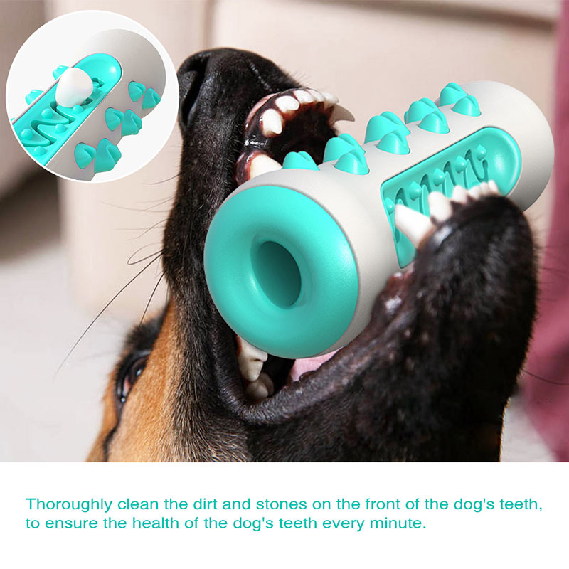 Multifunction Pet Dog Molar Bite Toy Tooth Cleaner Bone Dog Chew Cleaning Toothbrush Toys Bite Resistant Treat Dispenser