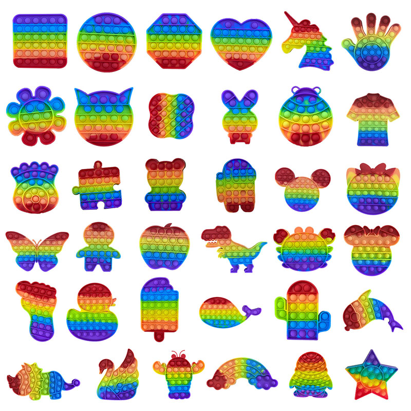 Wholesale 30+ Styles Rainbow Bubbles Fidget Toy Push Bubble Simple Dimple Decompression Anxiety Reliever Stress Relief Kids Squeeze Sensory
Wholesale 30+ Styles Rainbow Bubbles Fidget Toy Push Bubble Simple Dimple Decompression Anxiety Reliever Stress Relief Kids Squeeze Sensory