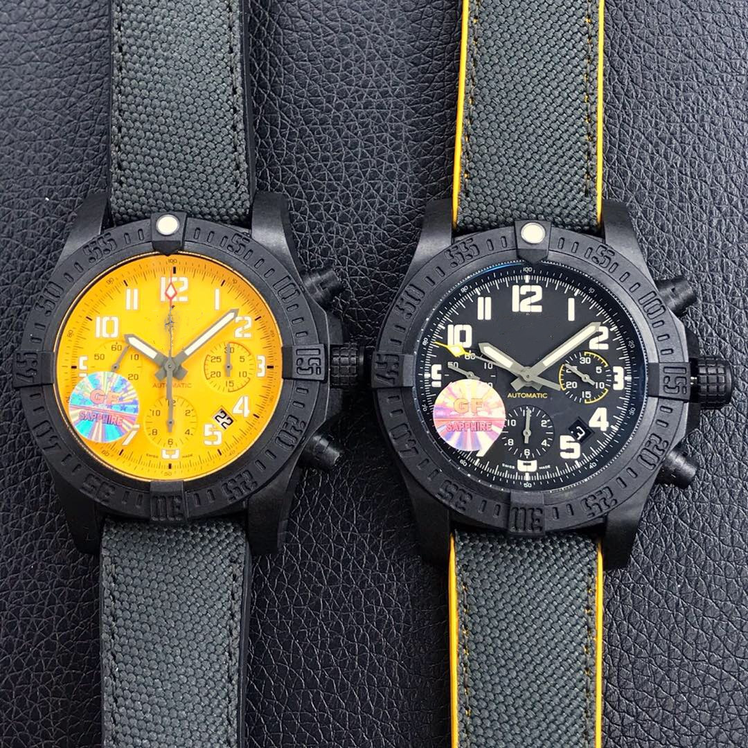 GF men's watch size 45mm with 7750 automatic winding chronograph movement 316L high strength carbonized steel case waterproof function, As shown
GF men's watch size 45mm with 7750 automatic winding chronograph movement 316L high strength carbonized steel case waterproof function, As shown