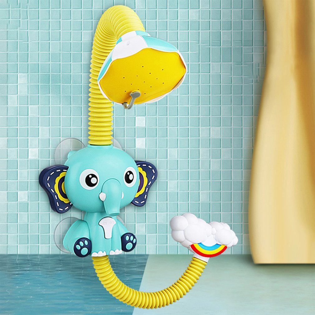 Babyboard Toys Electric Elephant Animal Sucker Electric shower Rain Head Plastic Children Game Water Cloud