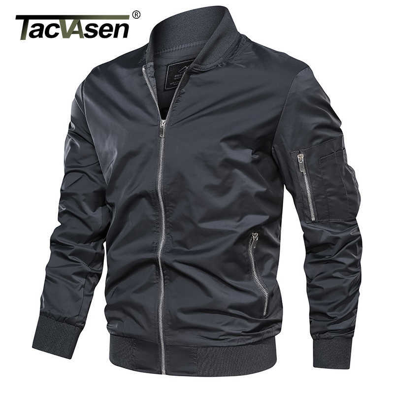 TACVASEN Jackets Men Autumn Casual Baseball Jacket Coats Military Army Bomber Pilot Jackets Outwear Fashion Slim Fit Coats M-4XL 211009
