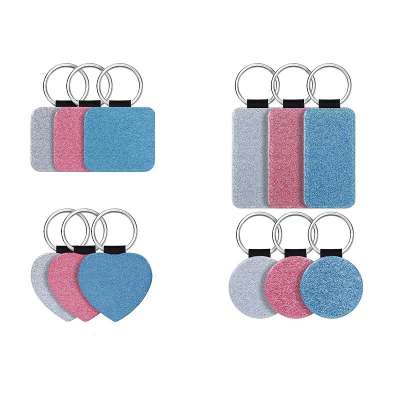 Keychains 12 Pack 3 Colors Sublimation Blanks Keychain 4 Types Glitter PU Leather DIY Heat Transfer Keyring
Keychains 12 Pack 3 Colors Sublimation Blanks Keychain 4 Types Glitter PU Leather DIY Heat Transfer Keyring