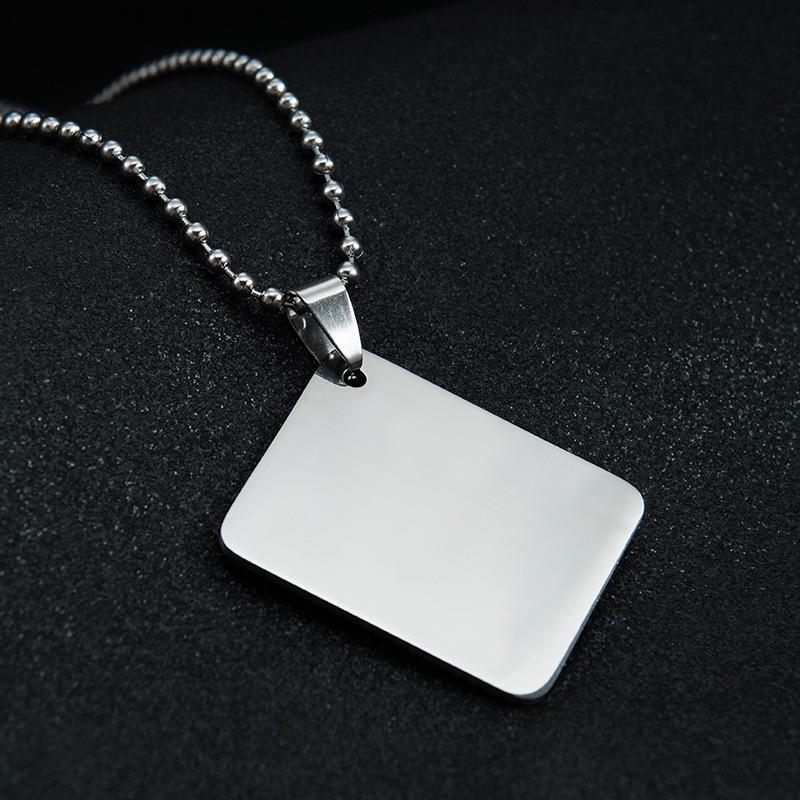 Pendant Necklaces Blank Calendar Stainless Steel Mirror Polish Dog Tags Men Women With Beads Chain For DIY Engraved Keychains 
Pendant Necklaces Blank Calendar Stainless Steel Mirror Polish Dog Tags Men Women With Beads Chain For DIY Engraved Keychains