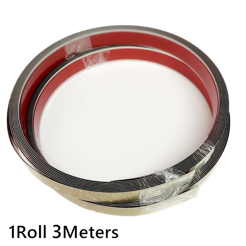 Wall Stickers 5 Meter Stainless Steel Flat Decorative Lines Black Titanium Gold Background Ceiling Edging Strip Edge Strips Self-adhesive