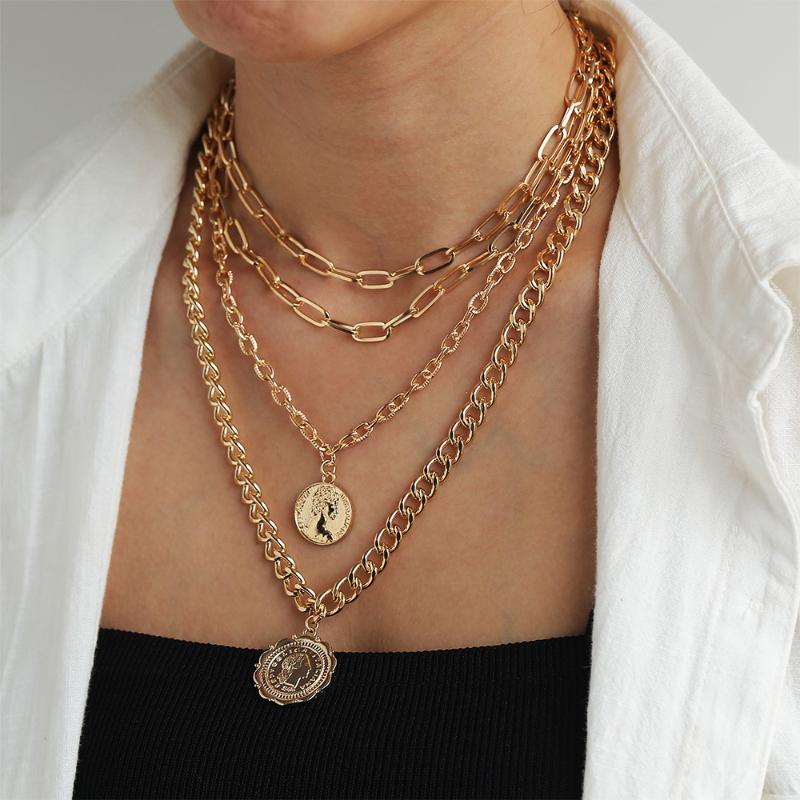 Chokers 2021 Vintage Layered Coins Human Head Pendant Necklace For Women Bohemian Multilayer Geometric Choker Collar
Chokers 2021 Vintage Layered Coins Human Head Pendant Necklace For Women Bohemian Multilayer Geometric Choker Collar