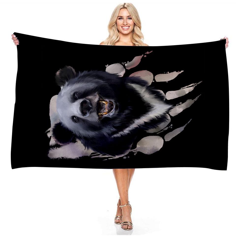 Animal Tiger Bear Panda Beach Towel 3D Digital Printing Rectangular Bath Towels Microfiber Towel4863902