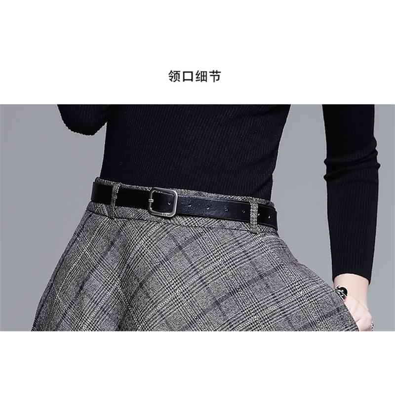Elegant Women Sweater Top and Plaid Skirt 2 Piece Set fashion Autumn Winter O-Neck Knitted Top+ Lady 210506