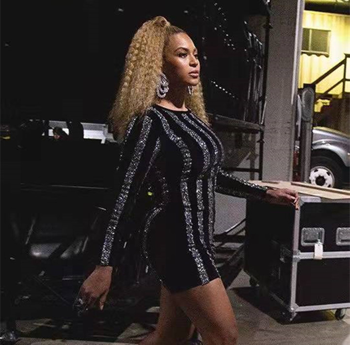 Beyonce blonde ponytail hairstyle kinky curly short high strawberry blond virgin hair pony tail hairpiece with drawstring clip in 120g 140g color #27 