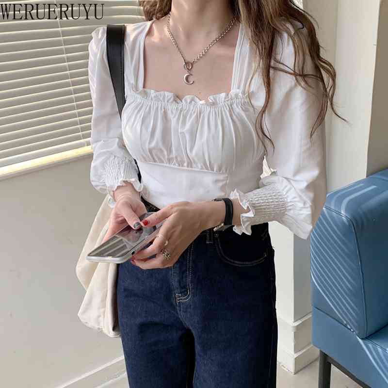 WERUERUYU White Ruched Long Sleeve Sexy Tshirts Square Collar Autumn Cropped Top Elegant High Street Short Tshirts Casual Women 210608, Photo color
WERUERUYU White Ruched Long Sleeve Sexy Tshirts Square Collar Autumn Cropped Top Elegant High Street Short Tshirts Casual Women 210608, Photo color