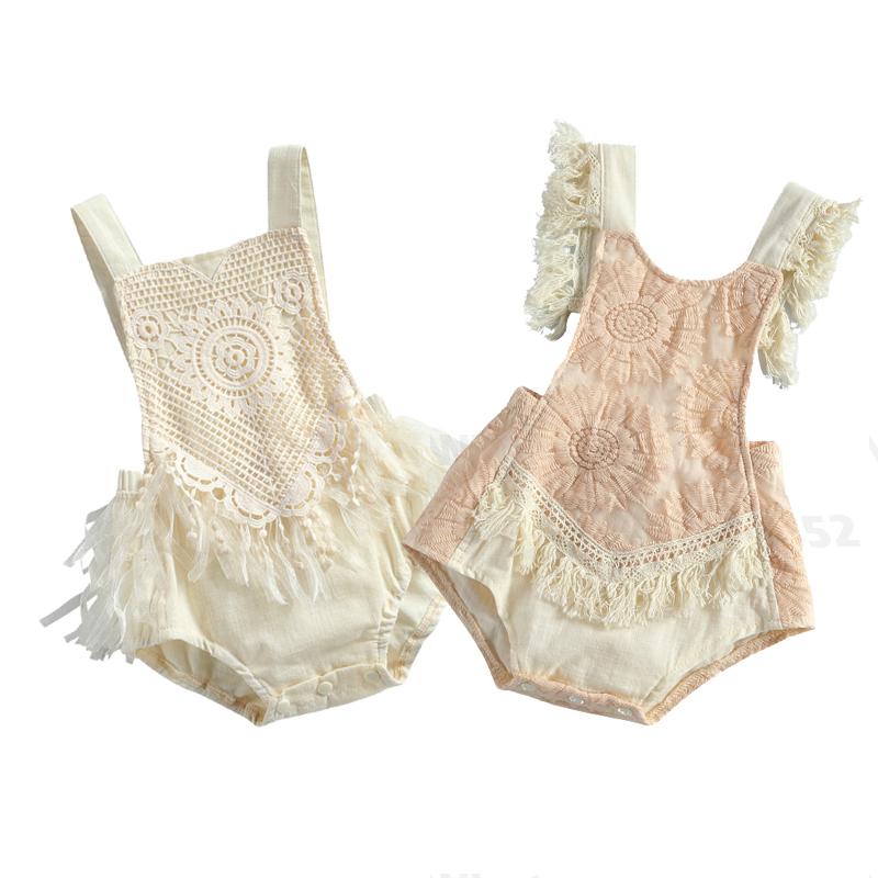 Jumpsuits Baby Girl Fashion Suspender Sweet Pure Color Lace Crochet Tassel Backless Lace-Up Triangle Romper Born 0-24M
Jumpsuits Baby Girl Fashion Suspender Sweet Pure Color Lace Crochet Tassel Backless Lace-Up Triangle Romper Born 0-24M