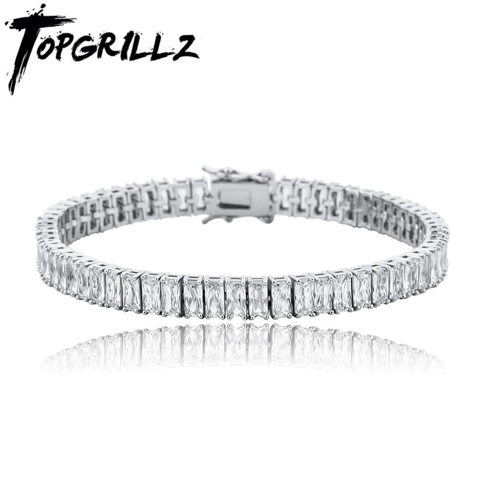 TOPGRILLZ 2020 New Baguette 8mm Tennis Chain Bracelet Iced Out Cubic Zirconia Hip Hop High Quality Fashion Charm Jewelry Gift X0509, Golden;silver
TOPGRILLZ 2020 New Baguette 8mm Tennis Chain Bracelet Iced Out Cubic Zirconia Hip Hop High Quality Fashion Charm Jewelry Gift X0509, Golden;silver