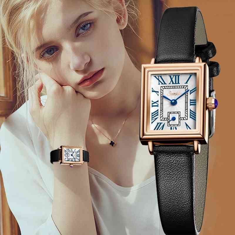 Watches Women Vintage Rectangular Women Watch Quartz Leather Waterproof Clock Top Brand Luxury Small Ladies Watch for Woman 210517, Leather rose gold
Watches Women Vintage Rectangular Women Watch Quartz Leather Waterproof Clock Top Brand Luxury Small Ladies Watch for Woman 210517, Leather rose gold