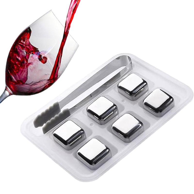 304 Stainless Steel Ice Cube buckets Reusable Chilling Stones for Whiskey Wine Keep Your Drink Longer Cold Metal Whiskeys Red Wines
304 Stainless Steel Ice Cube buckets Reusable Chilling Stones for Whiskey Wine Keep Your Drink Longer Cold Metal Whiskeys Red Wines