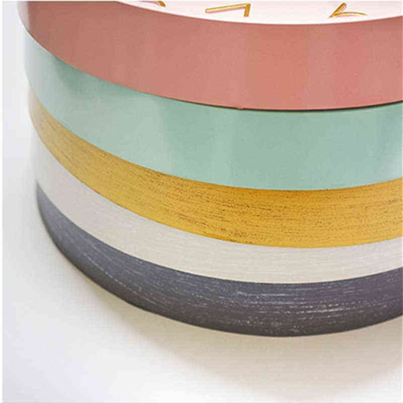 12 inch Mint Green Nordic Wall Clock Minimalist Thick Border 3D Clocks Reloj de pared Home Decor Decorations for Youth Room H1230