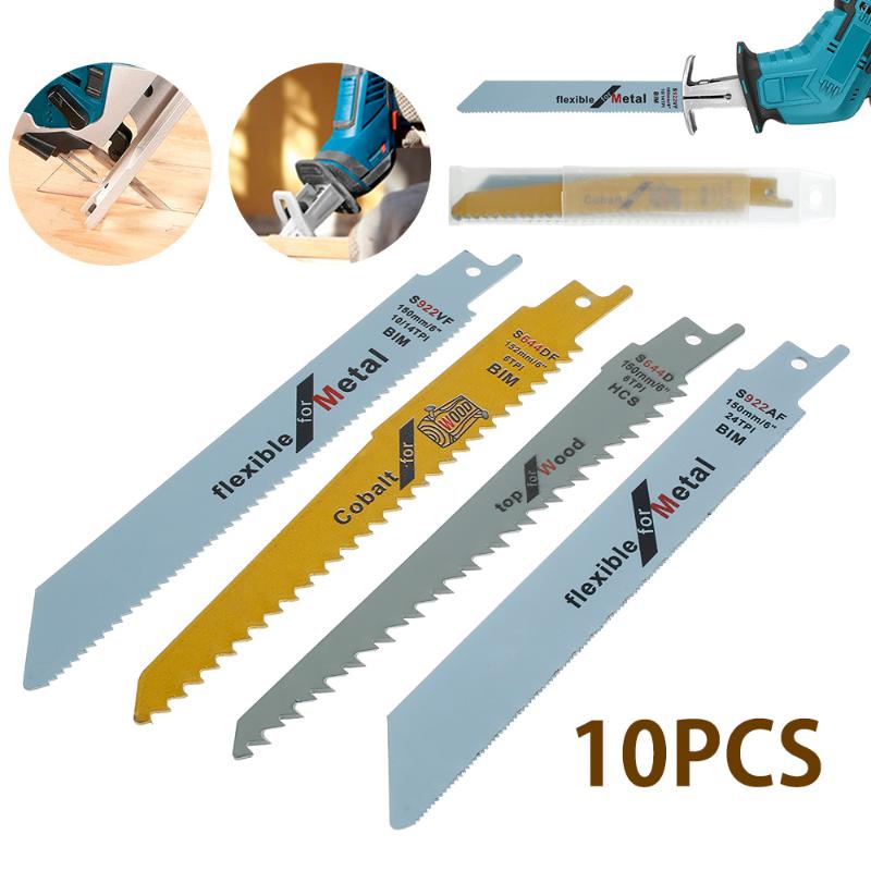 Hand Tools 10Pcs Reciprocating Saw Blades Set High Speed Steel Bimetal Saws For Cutting Wood Metal Power Woodworking Accessories
Hand Tools 10Pcs Reciprocating Saw Blades Set High Speed Steel Bimetal Saws For Cutting Wood Metal Power Woodworking Accessories