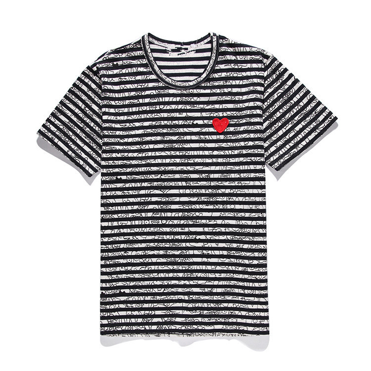 mens designers t shirts play commes r des garcons red Heart sport tee White stripe Shirt top quality
mens designers t shirts play commes r des garcons red Heart sport tee White stripe Shirt top quality