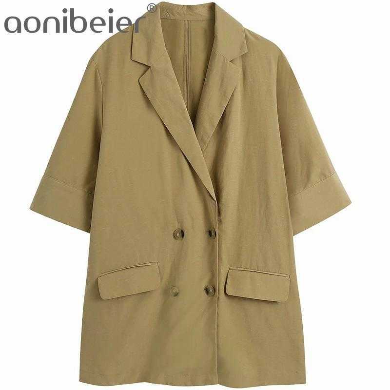 Summer Office Lady Thin Suit Jacket Short Sleeve Double Breasted Loose Long Blazer Casual Tops Female Outerwear 210604, Pants
Summer Office Lady Thin Suit Jacket Short Sleeve Double Breasted Loose Long Blazer Casual Tops Female Outerwear 210604, Pants