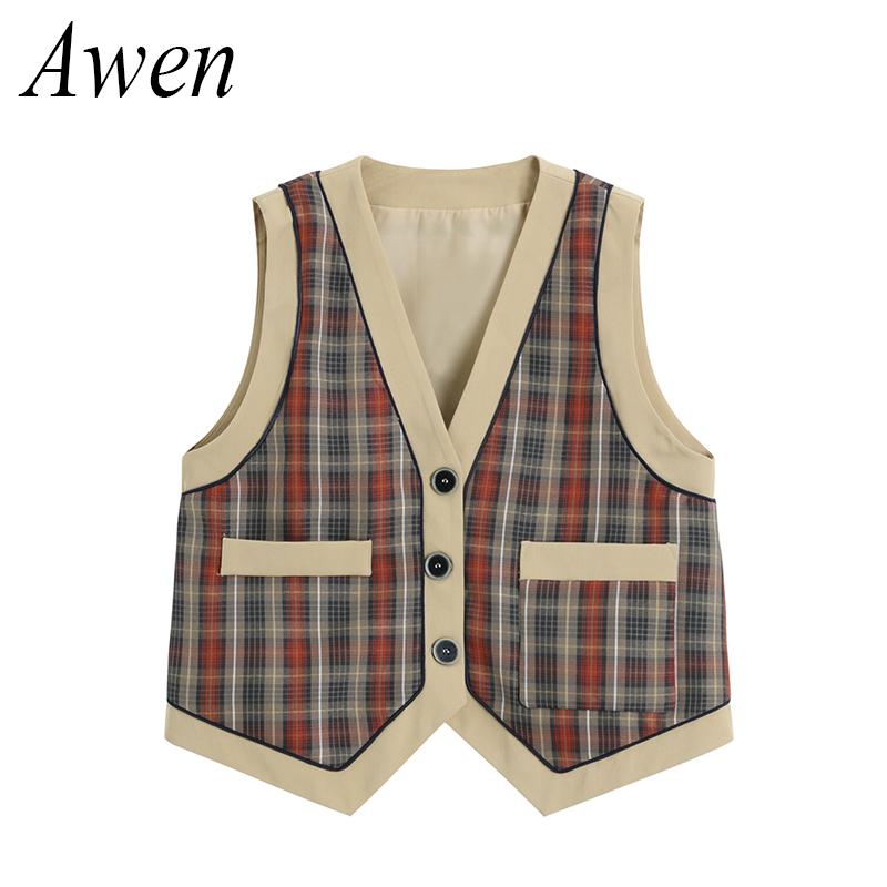 Women' Vests Short Plaid Retro Vest 2021 Fashion Sleeveless England Style Jacket Original Design Loose Top, Plaid vest
Women' Vests Short Plaid Retro Vest 2021 Fashion Sleeveless England Style Jacket Original Design Loose Top, Plaid vest