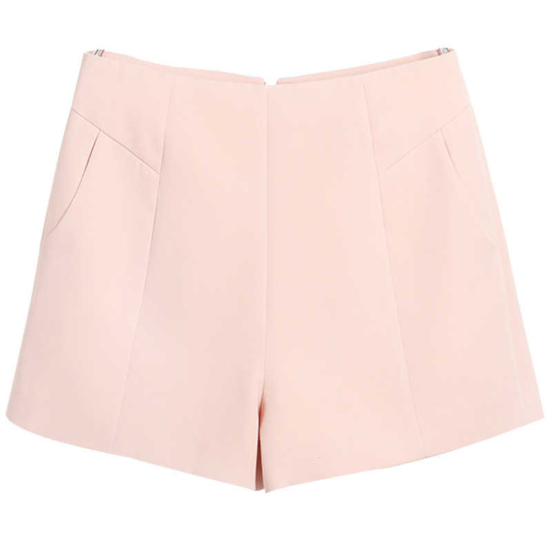 S-2xl Summer Autumn Spring Chiffonladies Shorts Women High Waist Loose Short Solid Black Casual Mujer 210714