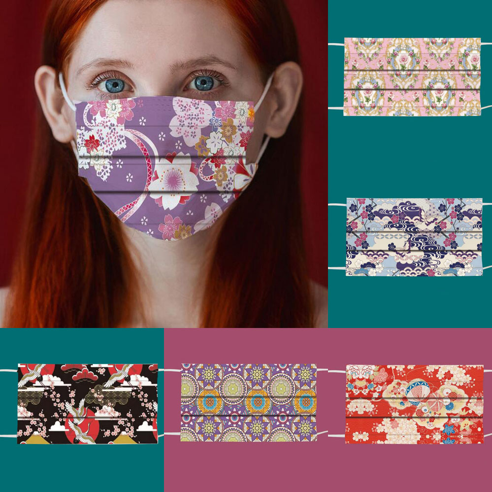 Flower Pattern Unisex Adult 3 Layer Cartoon Disposable Mask Men Women 95% Filtration Efficiency Dustproof Prevention of Influenza Masks
Flower Pattern Unisex Adult 3 Layer Cartoon Disposable Mask Men Women 95% Filtration Efficiency Dustproof Prevention of Influenza Masks