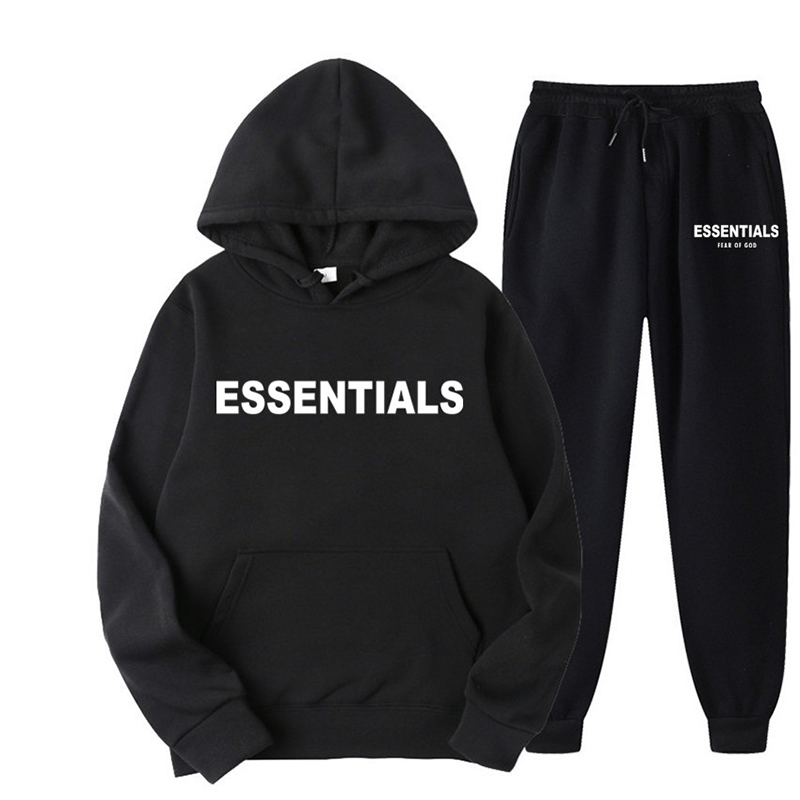 Fashion Men's Pullovers Essentials Two Sports Hoodies + Sweatpants Sweatsuit Fall Winter for Men and Women, Black
Fashion Men's Pullovers Essentials Two Sports Hoodies + Sweatpants Sweatsuit Fall Winter for Men and Women, Black
