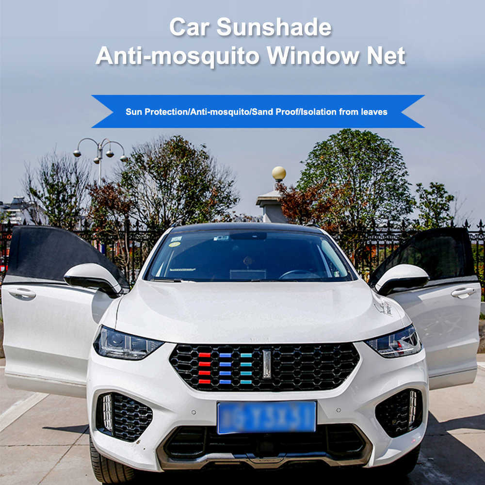 2025 new 2Pcs Car Window Net Anti Insect Mosquito Sunshade Mesh Cover Shield Outdoor Camping