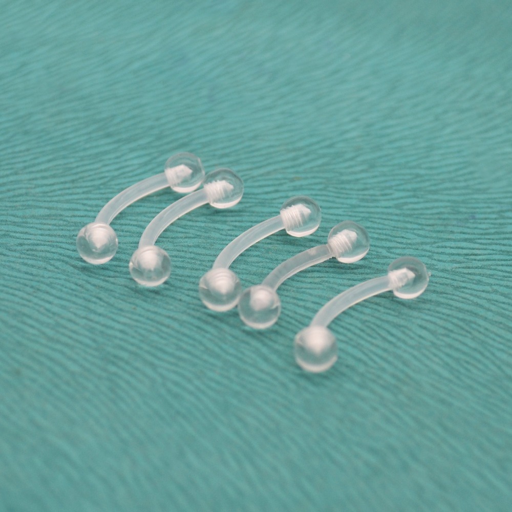 Eyebrow Rings Curved Transparent Bioflex Clear Acrylic Bio 6mm 8mm 10mm 16G Fashion Body Piercing jewellery
Eyebrow Rings Curved Transparent Bioflex Clear Acrylic Bio 6mm 8mm 10mm 16G Fashion Body Piercing jewellery